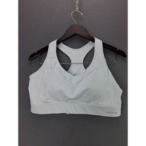 Ewedoos Sports Bra High Impact Racerback White Perforated Gym Workout 1397